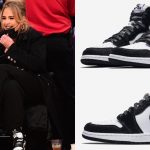 Gaya Fashion Adele Saat Nonton Laga NBA